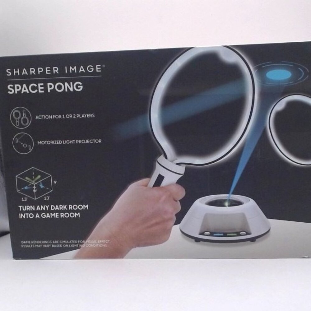 Sharper Image Space Pong Interactive‎ Light Projector Game 1–2 Player
